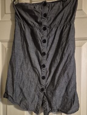 Rue21 Gray Button-Front Strapless Camisole
